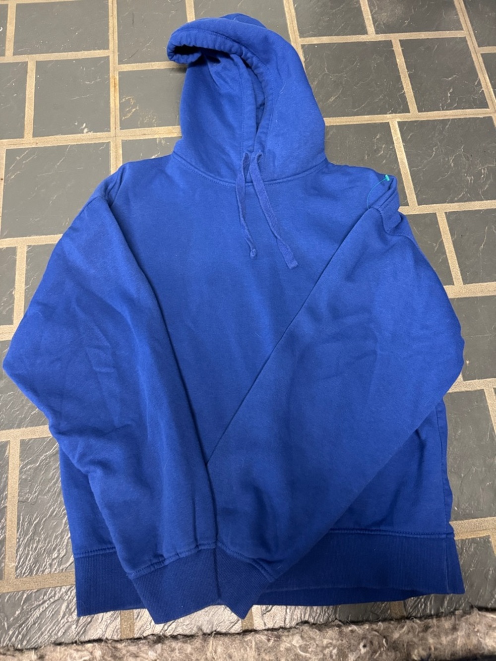 Zara Men's Deep Blue Pullover Hoodie